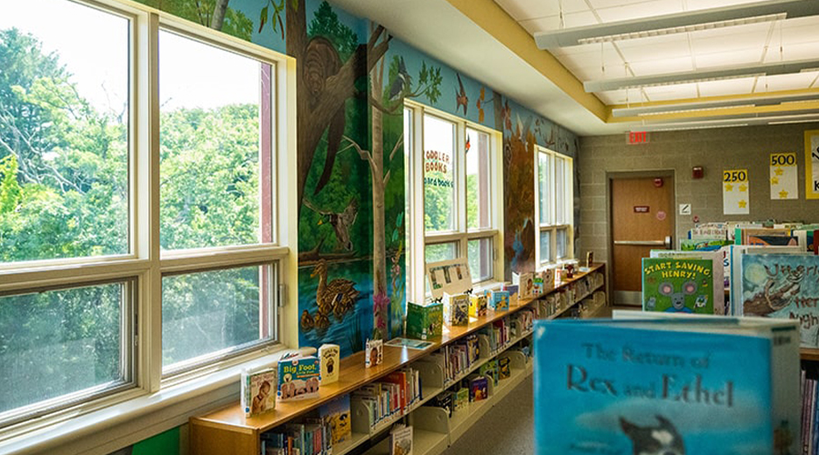 Children's Department of the Jesse M. Smith Memorial Library, featuring children's books